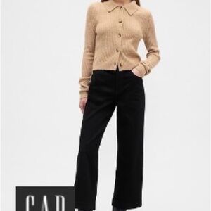 GAP Women's Black Wide Leg Jeans
